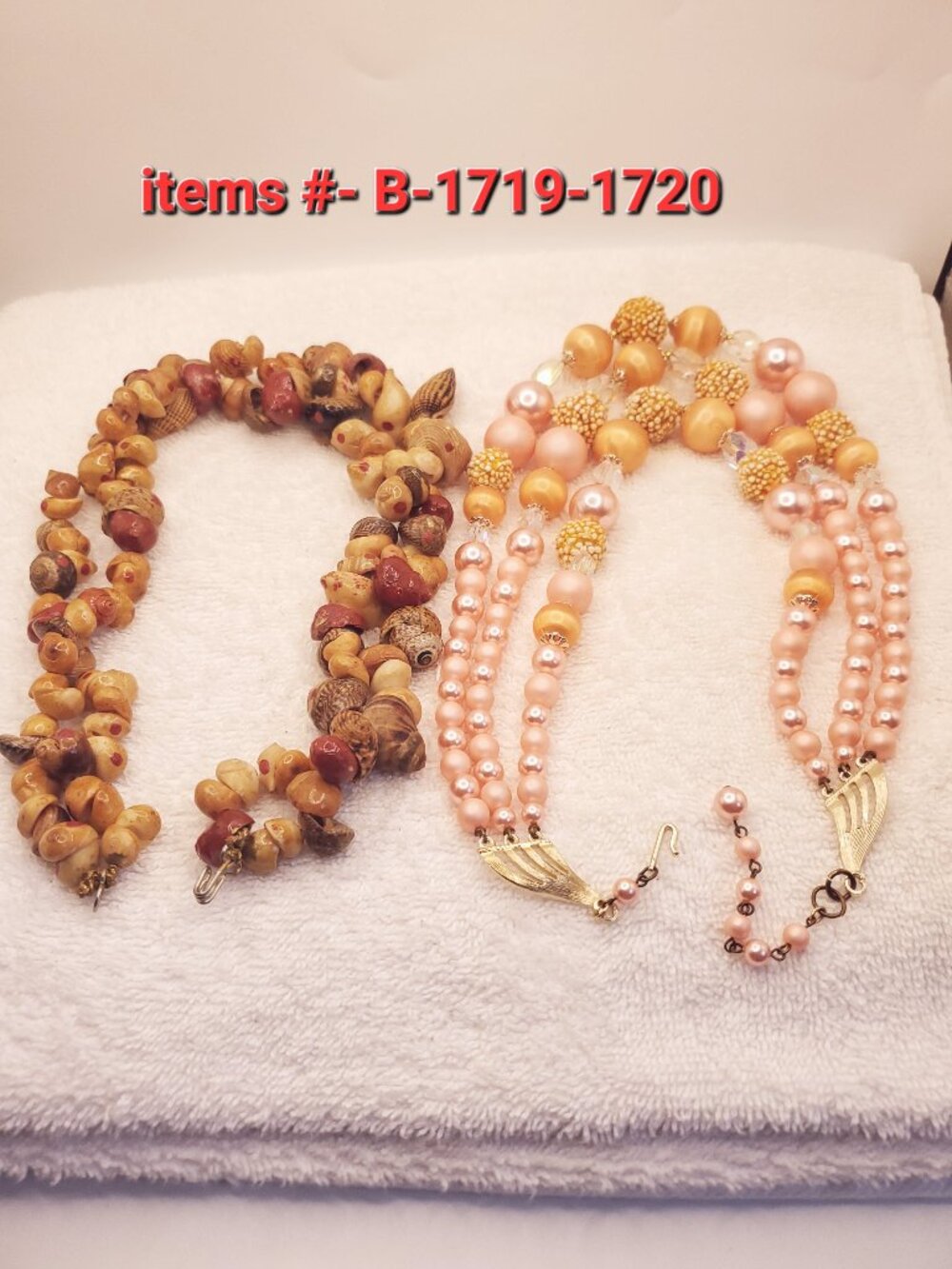 2 Necklaces ,items # B-1719-1720, wt. 262 grams.